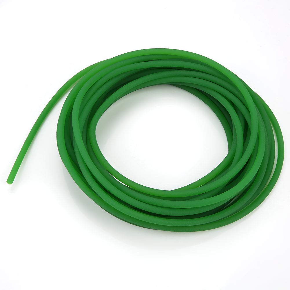 Correa redonda de poliuretano PU superficie rugosa verde 5mm x 10m para transmisión de impresión