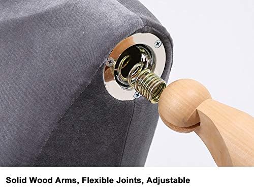 Miniatura 4 de HXYONGN Beige Female Dress Form Mannequin Torso Body with Adjustable Height Black Tripod Stand, for Women's Dress Clothing Display Interesting(with