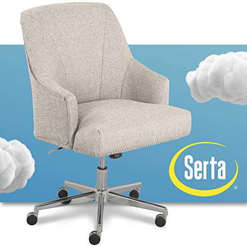 Serta "Leighton" Home Office Chair, Lure Light Gray