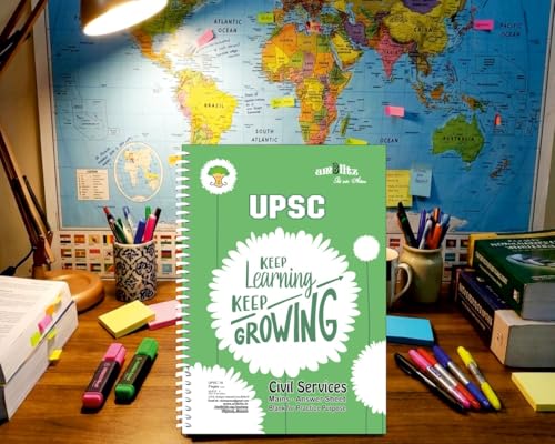 Image of amblitz UPSC Mains Answer Sheet | 200 Pages | Pack of 2 Notebooks | Blank with Pre-Printed Margin for Practice | Spiral Notebook | A4 Size | 70 GSM Thick Paper |