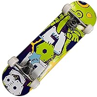 Amazon | GOSK8 スケボー 28インチ イエロー/ ブルー 28Z