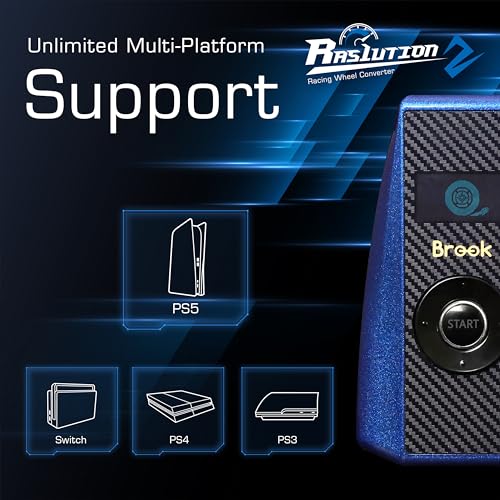 Image of Brook Ras1ution 2 Racing Steering Wheel Converter for PS5, PS3, PS4, PS5 and Switch