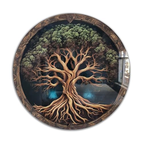 Venovez Tree Of Life, Tempered Glass Wall Art,Abstract Wall Painting,