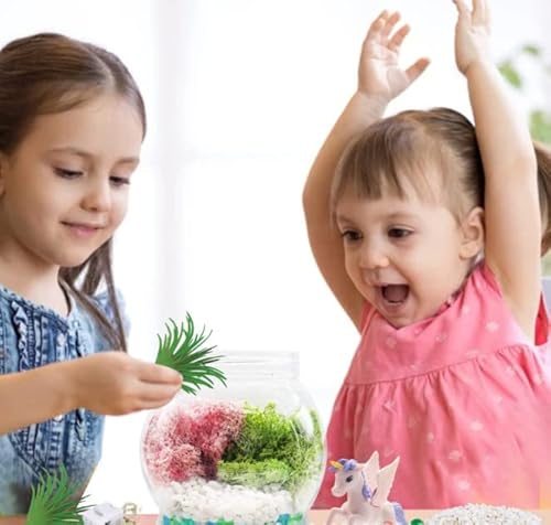 DIY Unicorn Light Up Terrarium Kit - de unicórnio para menina, com conjunto completo de acessórios d
