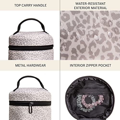 Jadyn Cosmetic Zip Makeup Bag, Travel Cosmetic Pouch for Toiletries, Make Up, and Accessories, Water Resistant Travel Makeup Bags for Women, Designs (Desert Leopard)3