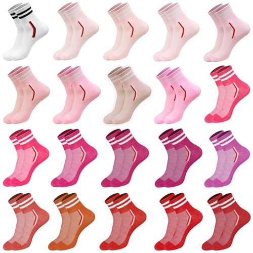 20 Pairs Crew Socks for Women for Hiking Running and GYM