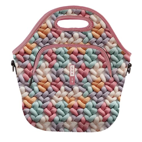 Sok It LunchTote Zippered Bag Insulated Neoprene Caddy (Cozy in Color, X-Large 6.5 Quart Lunch Tote)