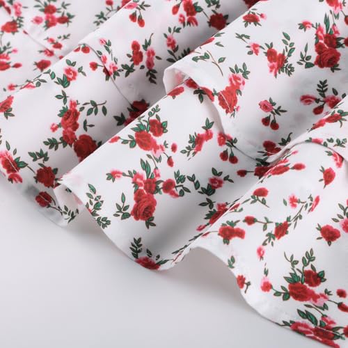 Scarlet Darkness Floral Mini Dress for Women Teens Summer 2026 Fairy Corset Sundress Graduation Dresses Red Floral M — view 5