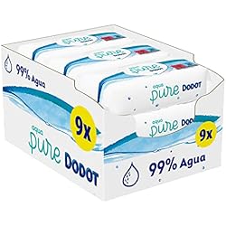 Toallitas Dodot Aqua Pure El Corte Ingles Dodot Toallitas Aqua Pure para Bebé, 99% Agua, 432 Unidades, ( Paquete de 9 x48)