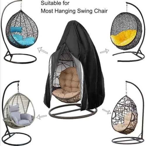 Funda para silla colgante impermeable con cremallera y hebilla para jardín 3