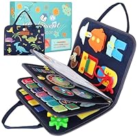 Withosent Busy Board für Kleinkinder 5-Schichten, Activity Board Tragbar Montessori Spielzeug, Baby Sensory Board ab 3 4 Jahre Mädchen Junge, Grundkenntnisse Erlernen Motorikspielzeug