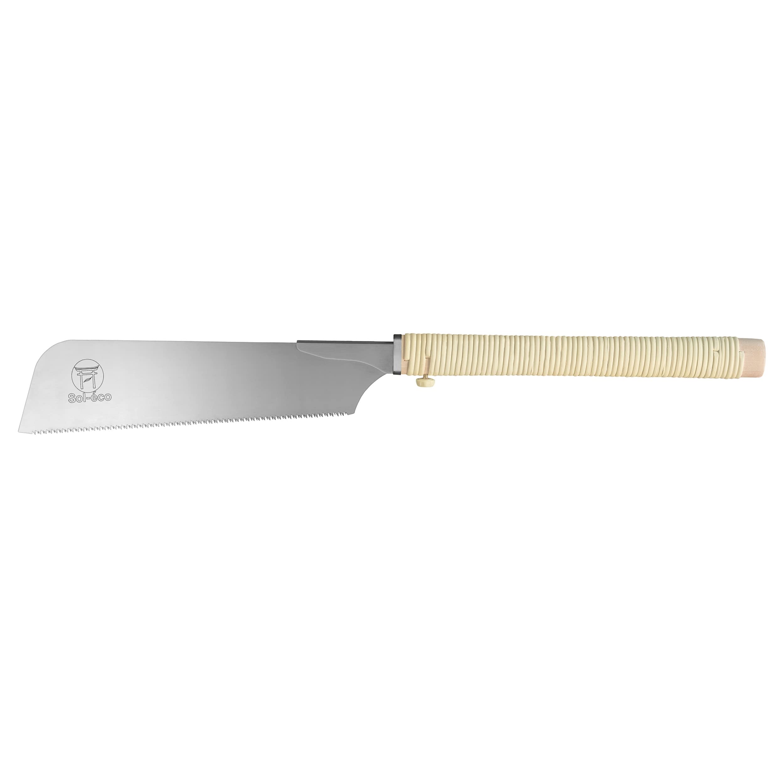 (Sol-éco) Sierra Japonesa KATABA Proton Power Ibarame 240 - Fab. Japón | Sierra de mano para madera - Hoja fina con barra corta para corte pasante - Ebanistería, carpintería in situ - Mango de ratán