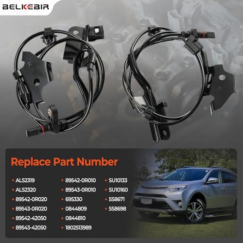2PCS Front ABS Wheel Speed Sensor Left & Right Compatible with 2006-2018 Toyota RAV4 LE SE XLE EV Limited Sport Platinum Hybrid 2.4 2.5L 3.5L Driver & Passenger Side ABS Sensor Replace ALS2319 ALS2320 by BELKEBIR - Used condition - Image 3