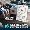 Review Launch Review Stand Compatible with Google Reviews | Boost Online Reviews and Google Rank with Fast Zappy NFC Tap Card Stand QR Code Stand Works Like Digital Business Card (Large Stand, 3 Pack) #1