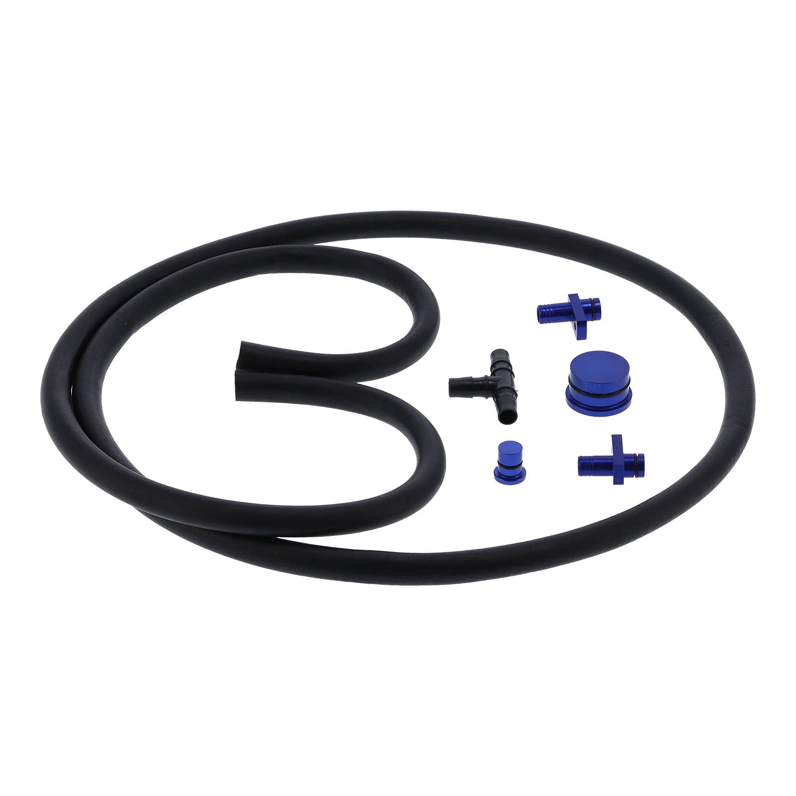 Kit de línea de combustible diésel, accesorio de cambio de ruta de aleación de aluminio Kit de cambio de ruta de diésel, PVC azul, reemplazo de modificación de vehículo para GM Duramax 6.6L 2004.5-201