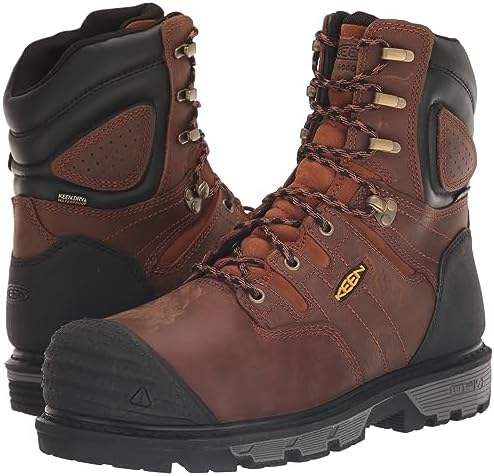 KEEN Utility Men's Camden 8” Composite Toe Waterproof 600G Insulated Heavy Duty Work Boots, Leather Brown/Black, 12 Wide | Image 6