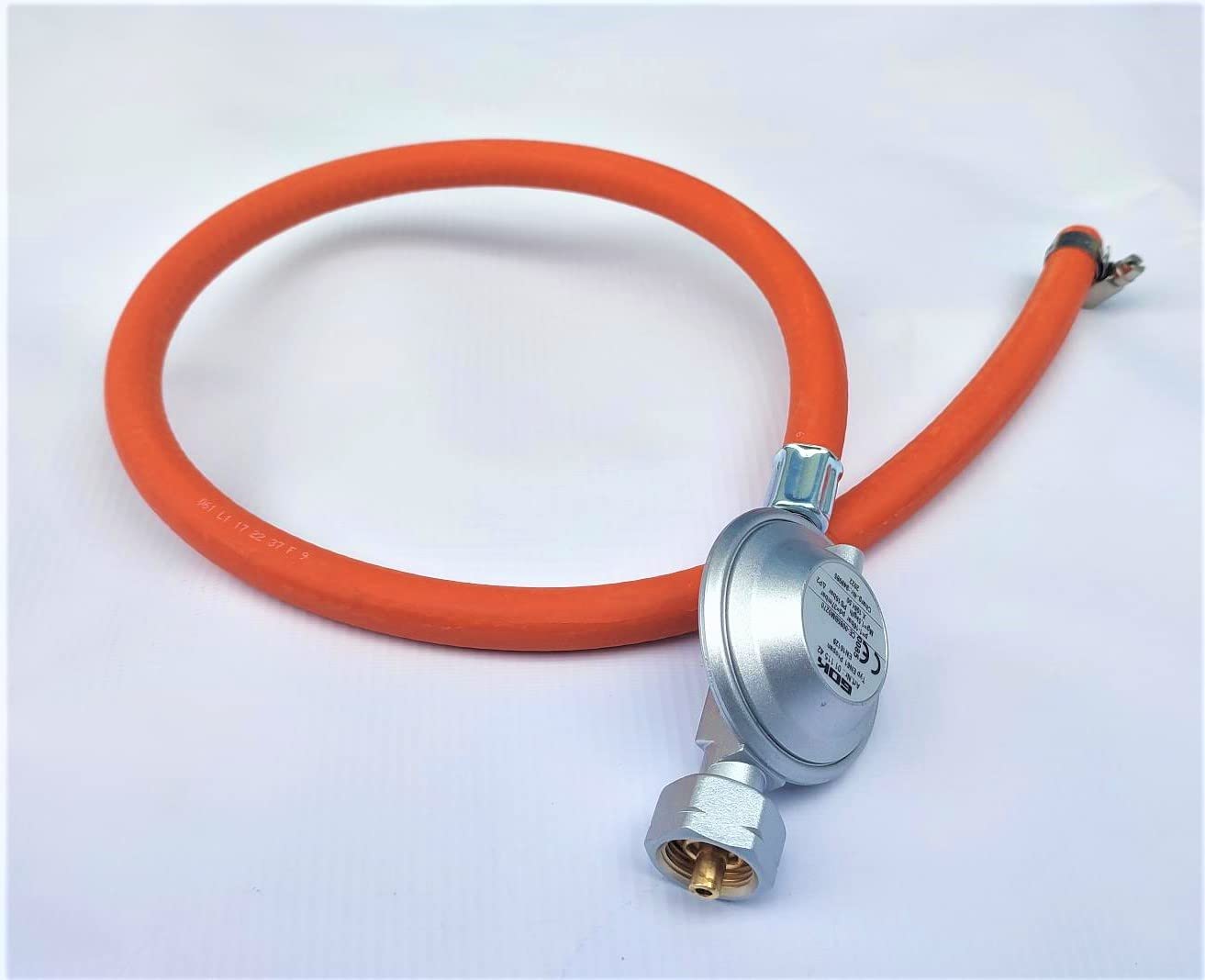 Propan Butan Gasdruckregler Gasschlauch 150cm (1.5m) | Ø9mm | 21.8" Zoll LKS Anschluß mit Schnellkupplung | bis -30°C | Propangasschlauch | Gas Hose für Camping, Gasgrillgeräte