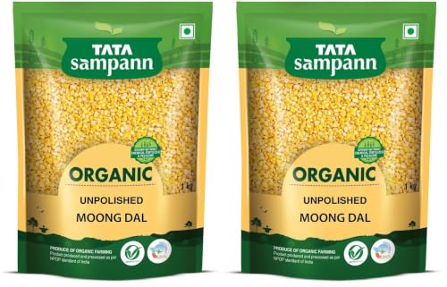Image of Tata Sampann Organic Unpolished Moong Dal, 1kg (Pack of 2)