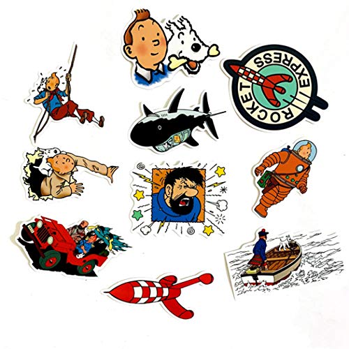 Image of The Adventures of Tintin Stickers for Water Bottles 25Pcs Cute,Waterproof,Aesthetic,Trendy Stickers for Teens,Girls Perfect for Waterbottle,Laptop,Phone,Travel Extra Durable Vinyl