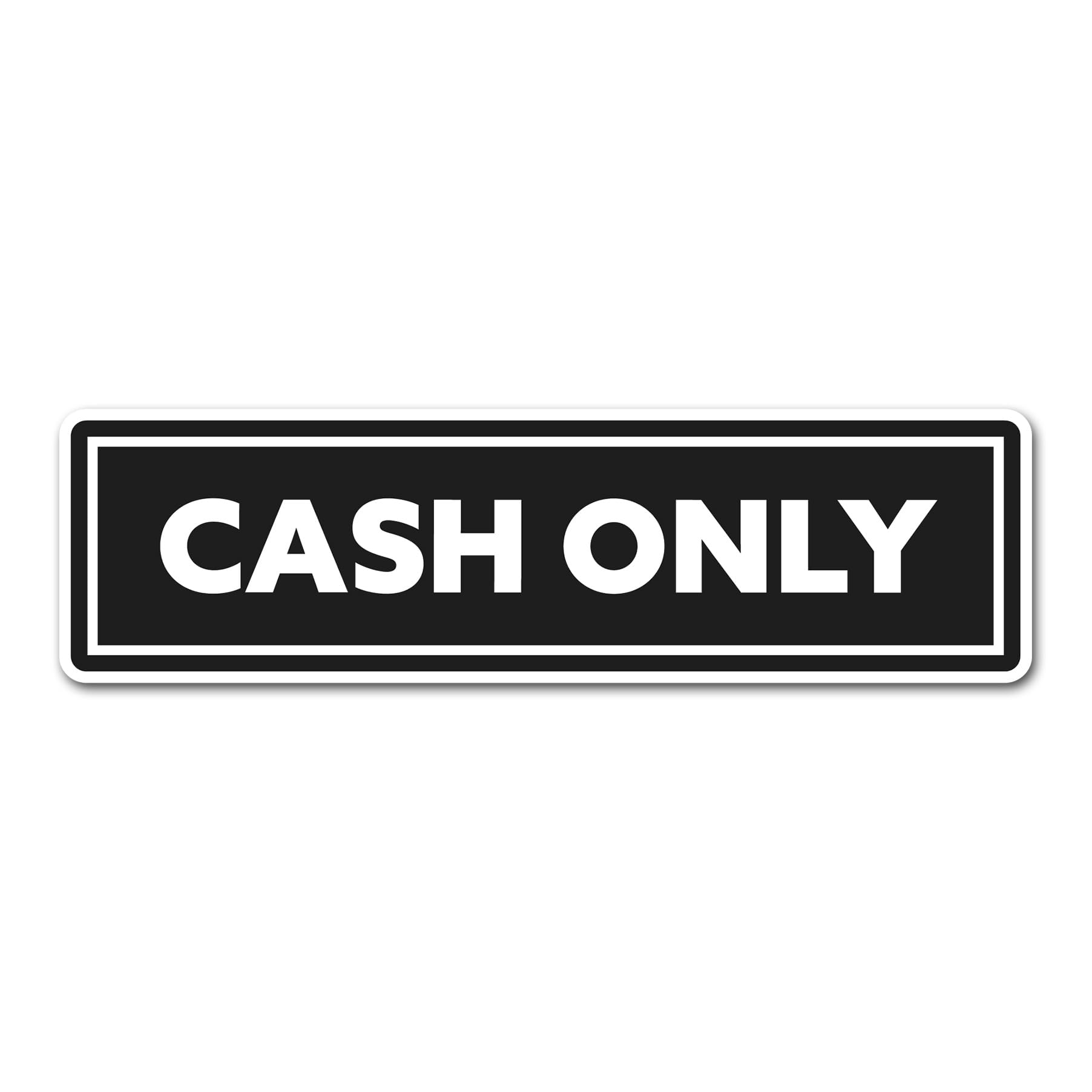2 x 15cm Cash Only Vinyl Stickers - Payment Sorry Shop Notes Sign Money Small Business Hotel Taxi Credit Labels Sticker #82440