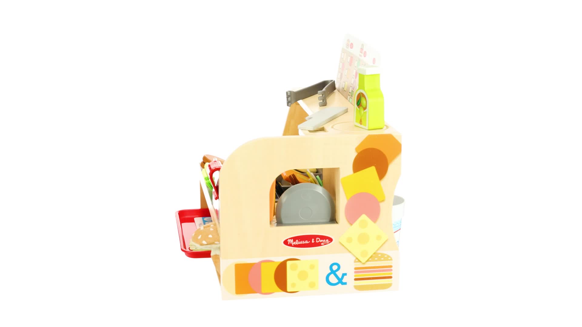 Melissa & Doug hölzerne Schneiden und Stapeln Sandwich Counter | Rollenspiel Holzspielzeug | Food Game | 3+ | Geschenk… – Bild 8