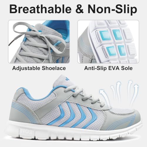Image of Alicegana Womens Comfortable Walking Shoes: Lightweight Breathable Womens Sneakers for Daily Walks - Non Slip Casual Tennis Shoes for Work Commuting