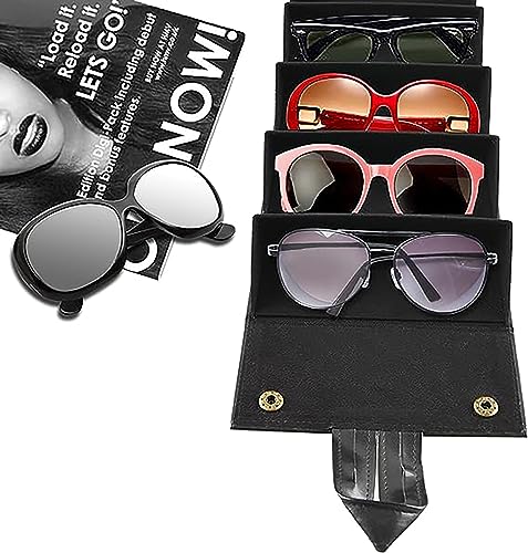 Image of House of Quirk Sunglasses Storage Box, Faux Leather Sunglasses Box