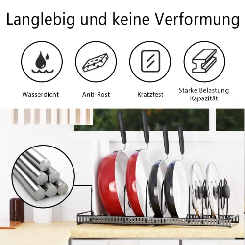 Silikon-Topfdeckelhalter – Verstellbarer Gurt Zum Sichern Von Deckeln, Verschüttungssicher, Für Küchenorganisation
