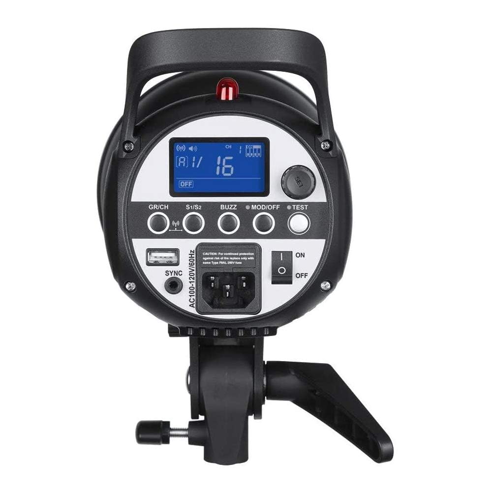 Godox SK400II Luce stroboscopica da studio fotografico da 400 W con staffa Bowens e testa della lampada, lampada pilota da 150 W per studio, registrazioni, fotografia di location e ritratti