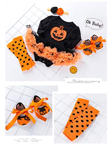 Runuo 4 Pezzi per Neonato Tutu Halloween Tutu