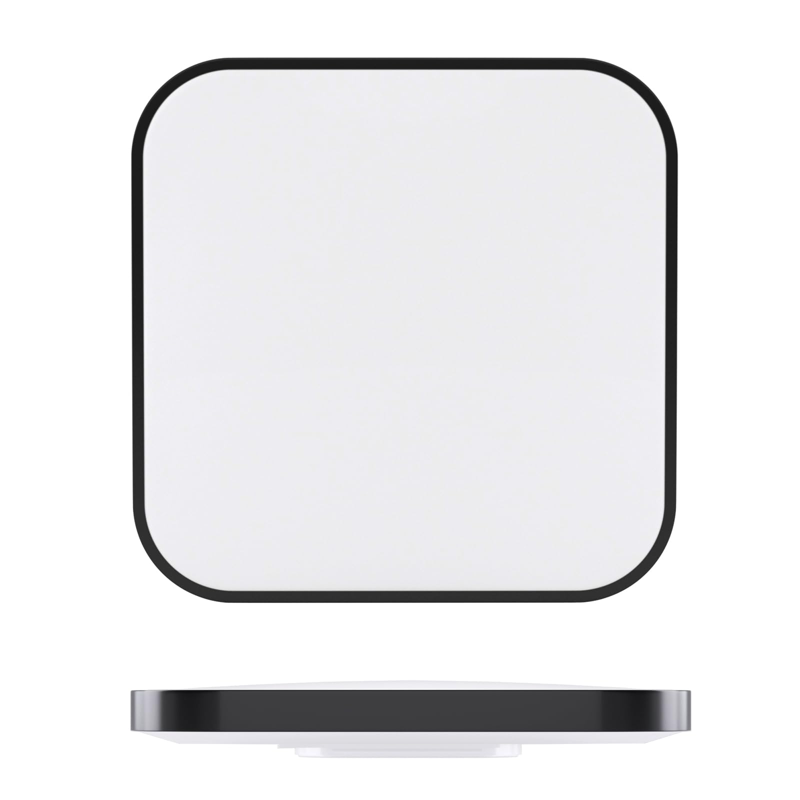 ZMH Lámpara de Techo LED Regulable Luz de Techo - 15W Lámpara de Baño Negro Plano 27cm Plafón de Baño Cuadrado con Mando a Distancia Lámpara de Dormitorio IP44 Impermeable para Dormitorio Cocina
