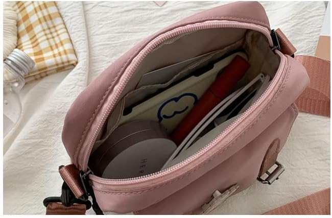 Miniatura 5 de Bonita bolsa de mensajero para la escuela, kawaii, bolso cruzado para mujer, Azul, Bandolera