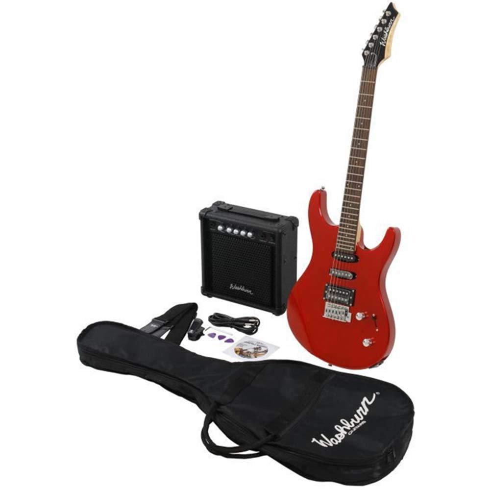 KIT Washburn RX10MC PAK com Guitarra RX10 Vermelha Metálica e