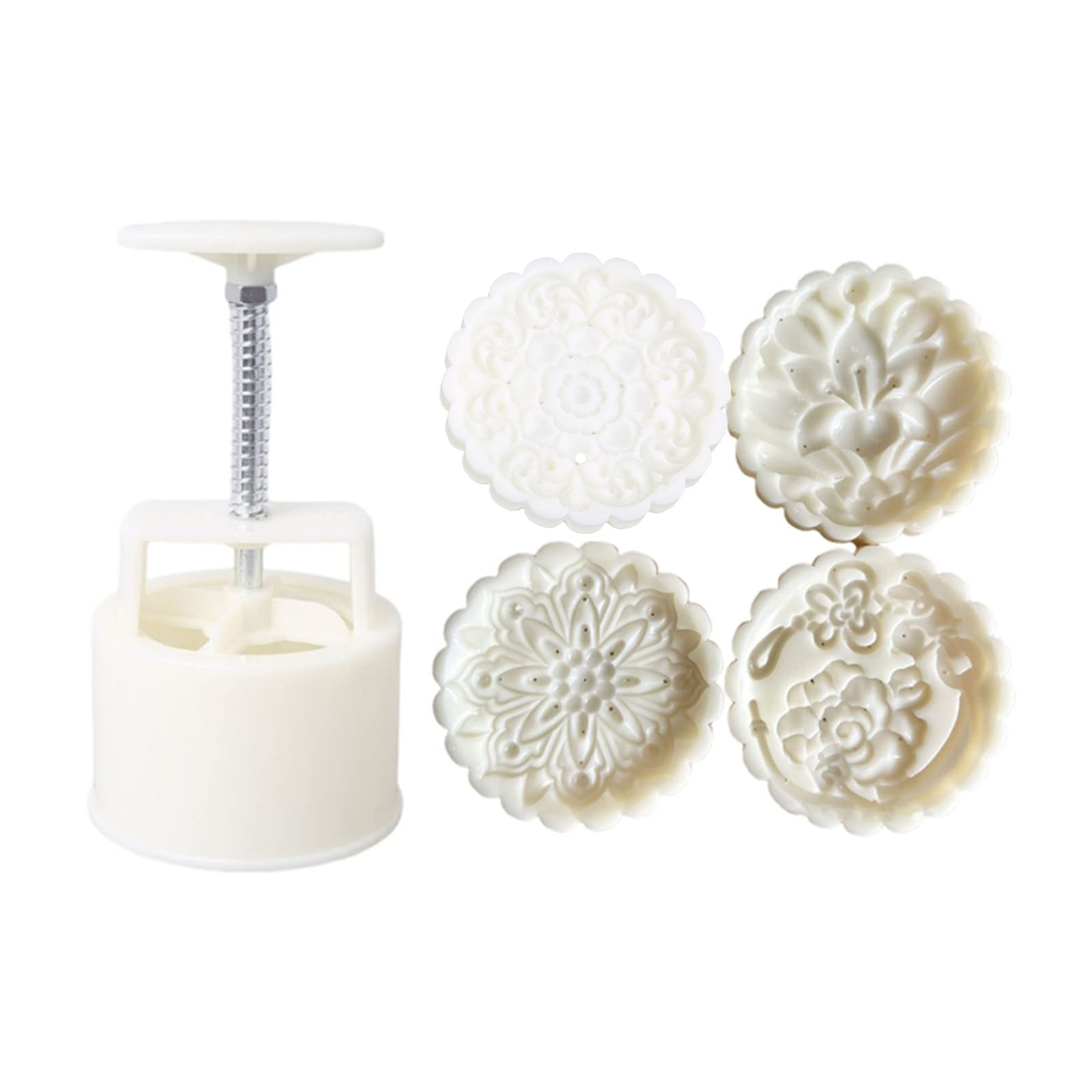 Yanwuwa 150G / 200G Mold Flower Shape Stamp Cake For Mid-Autumn Festival Baking Pastry Tools For Cake