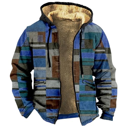 Veste Polaire Travail Homme D'intérieur Sweat Zippe avec Capuche Cher Sweat-Shirt Manteau Hiver Peche Blouson Classe Vetement Travail Homme Blousons Veste M