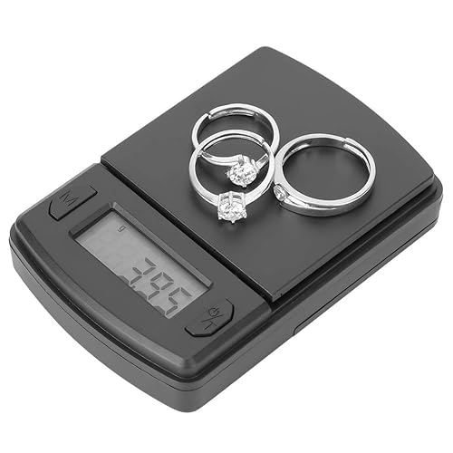 Miniatura 5 de Báscula digital de bolsillo, báscula de cocina, electrónica para joyería con pantalla LCD retroiluminada, portátil, para viajes, alimentos, polvo
