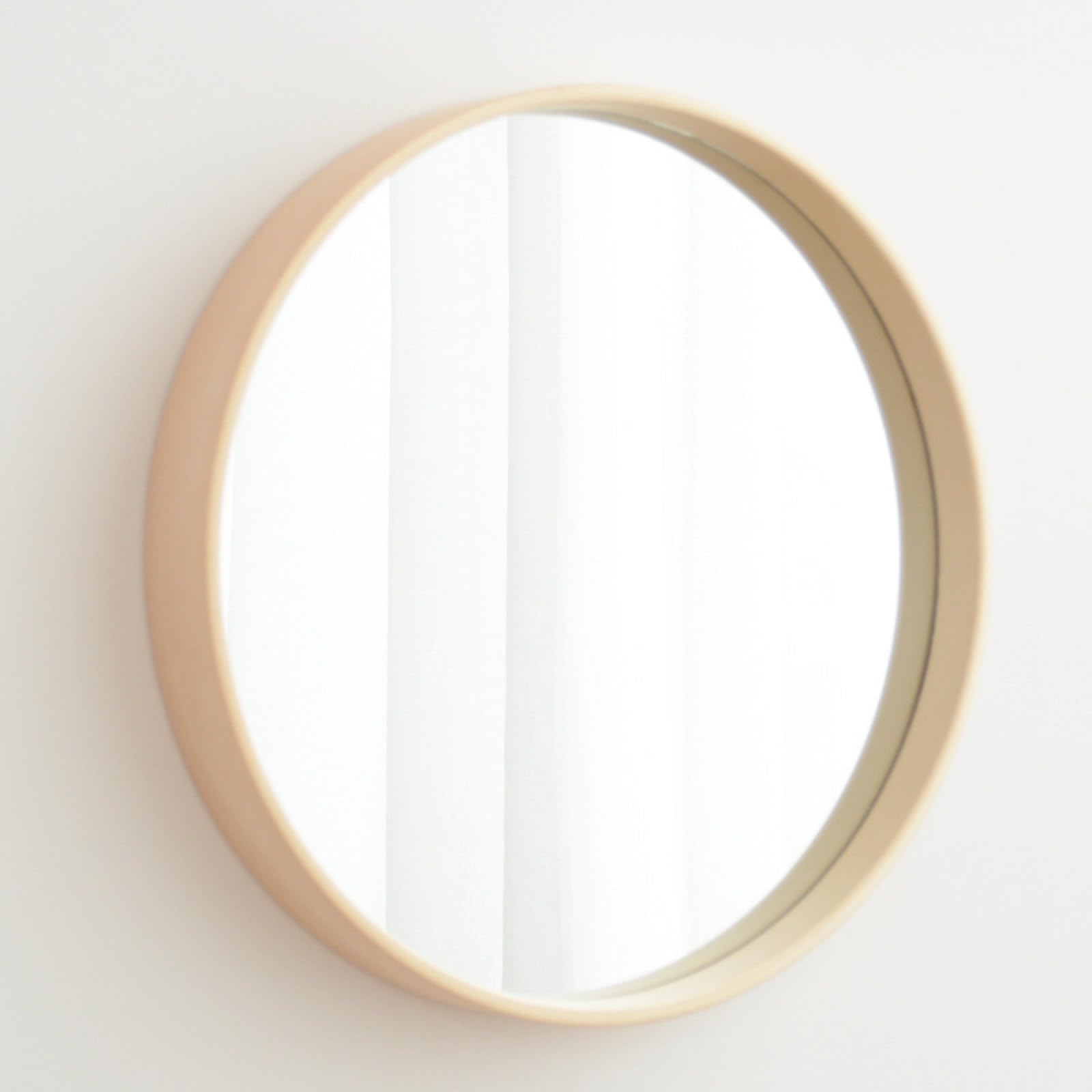 Miroir rond en bois mural farmhouse - Miroir de salle de bain circulaire 30cm