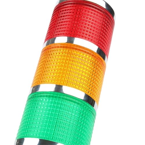 DC12V 24V AC110V 220V Industrial Multilayer Stack Light LED Signal Alarm Caution Light for Machinery Alarm Lamp LTA Tower(2layer soundRedGreen)