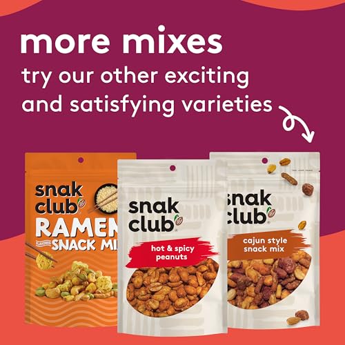 Snak Club Hot & Spicy Ramen Flavored Snack Mix with Peanuts & Cashews, 8 oz | Fiery savory snack mix with crunchy textures for spice lovers, perfect for travel, work, and anytime cravings. - image 6