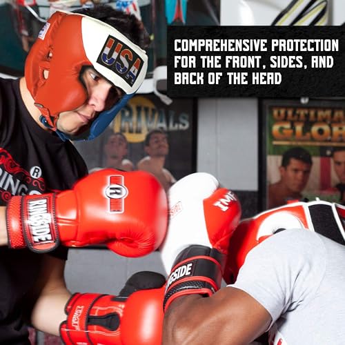 Image of Ringside Competition Boxing Muay Thai MMA Sparring Head Protection Headgear with Cheeks