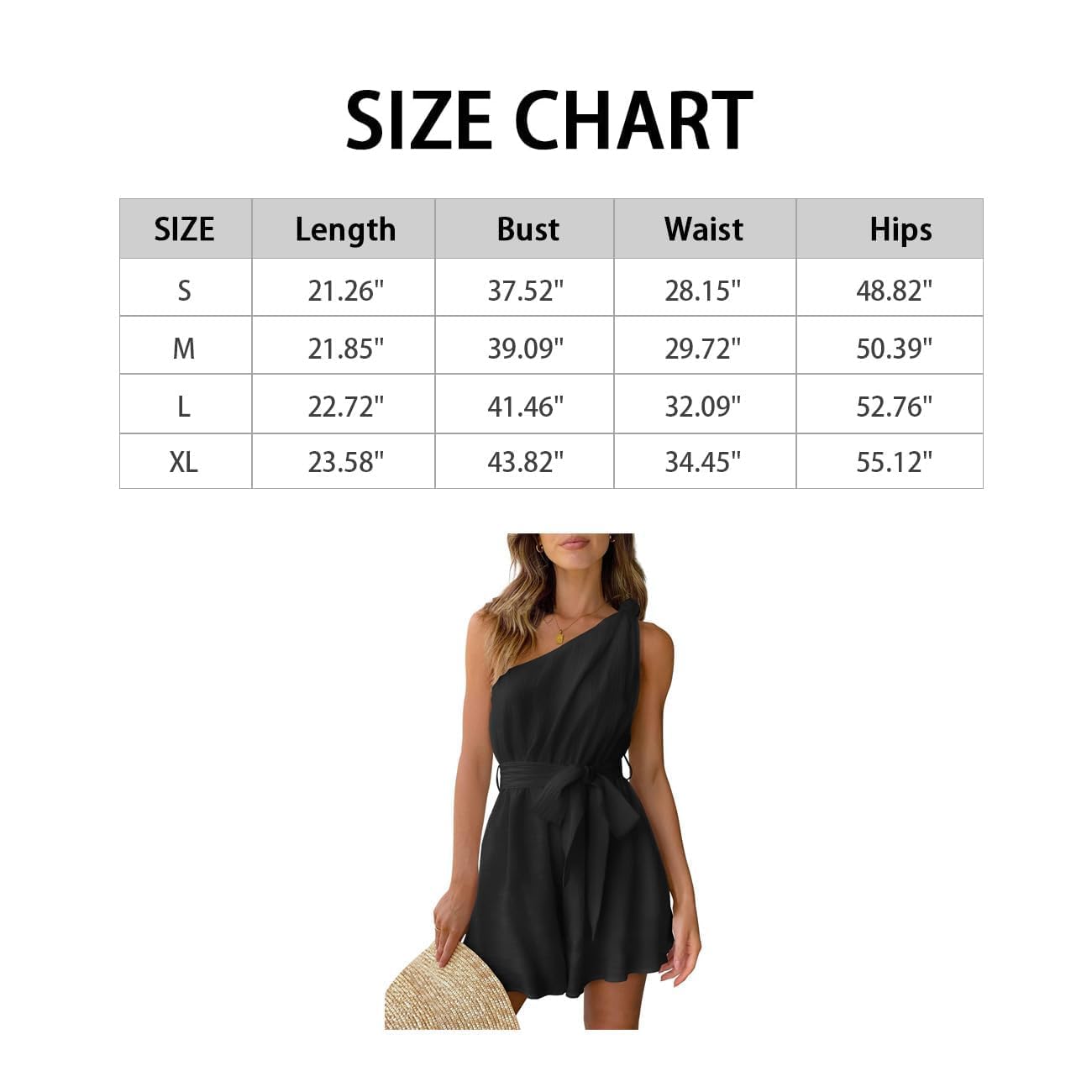 Mono Mujer Corto Verano Sin Mangas Casual Elegante Un Hombro Rompers Jumpsuit Cómodo Transpirable Una Pieza Pantalones para Playa Fiesta Streetwear
