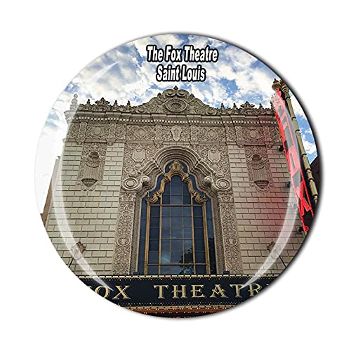 Wedare Magnet SouvenirWedare Magnet Souvenir Saint Louis Missouri America 3D The Fox Theatre Fridge Crystal Glass Travel Collection Gift Home Kitchen Decoration