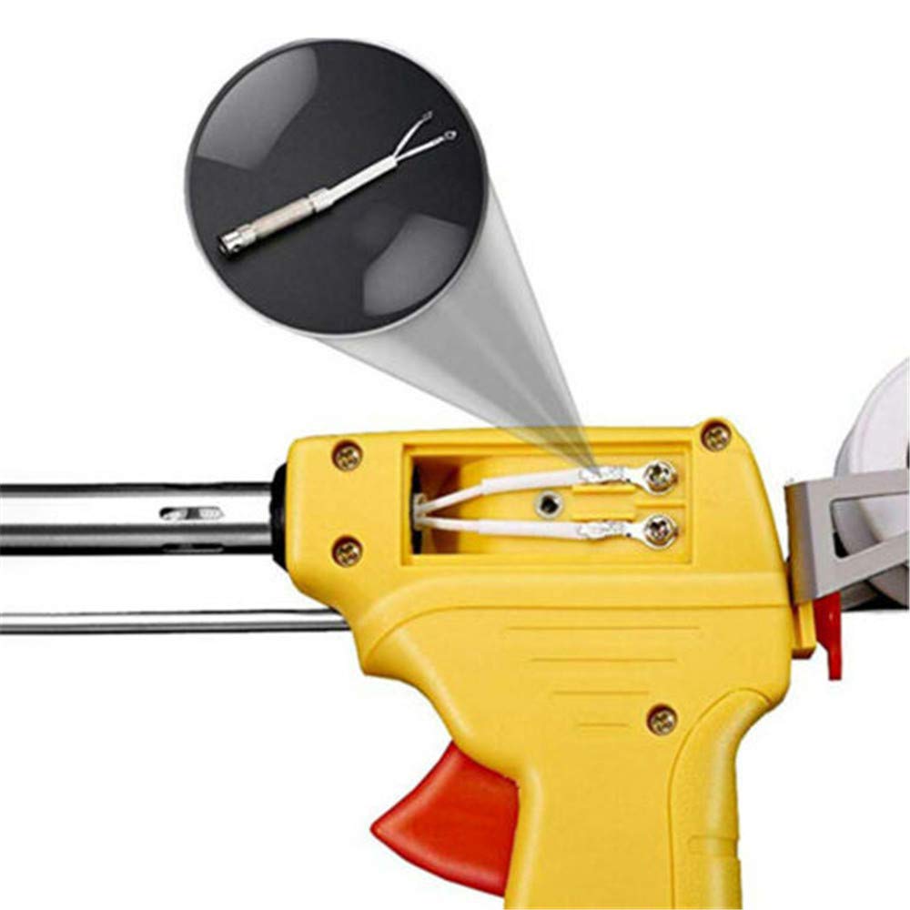 DIYARTS Kit De Soldador Pistola De Soldadura Herramienta De Reparación Automática De Soldadura De Hierro De Mano con Calefacción Interna (Yellow)