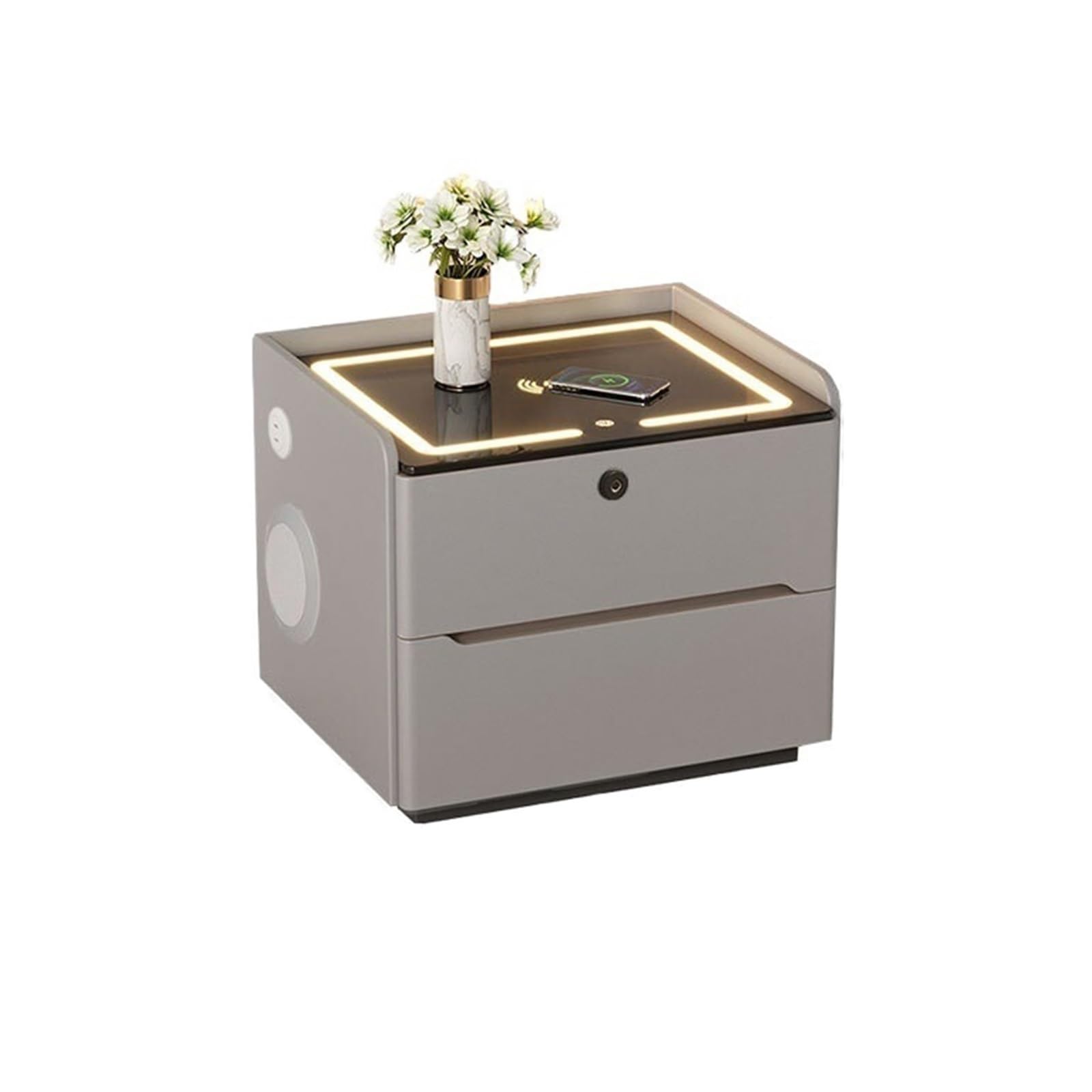 Table de nuit moderne commode meuble rangement en bois chambre