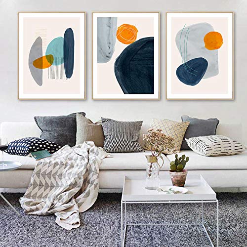 Impression d'art moderne sur toile géométrique premium de format 50x70cm