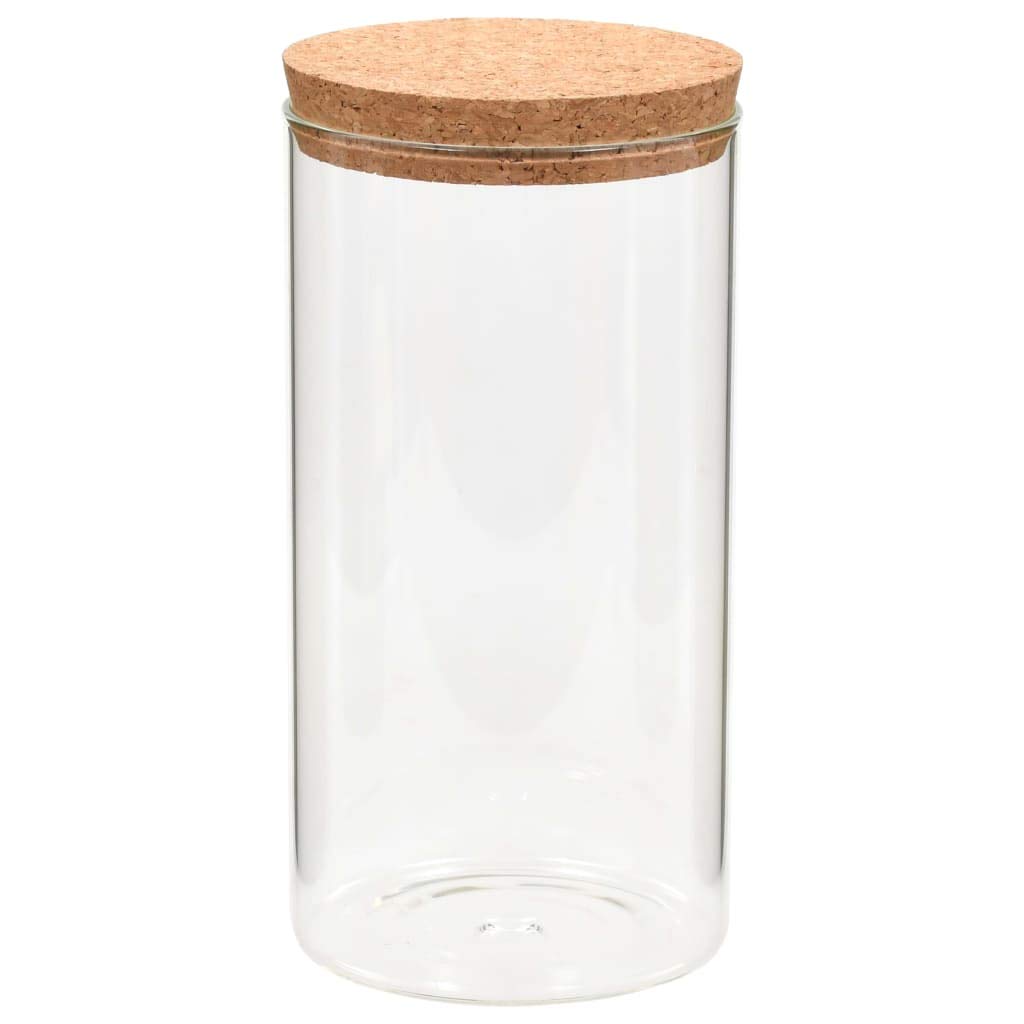 Festnight 6 STK Vorratsgläser Set Sturzglas 1400 ml mit Korkdeckel Marmeladenglas Einmachglas Einweckglas