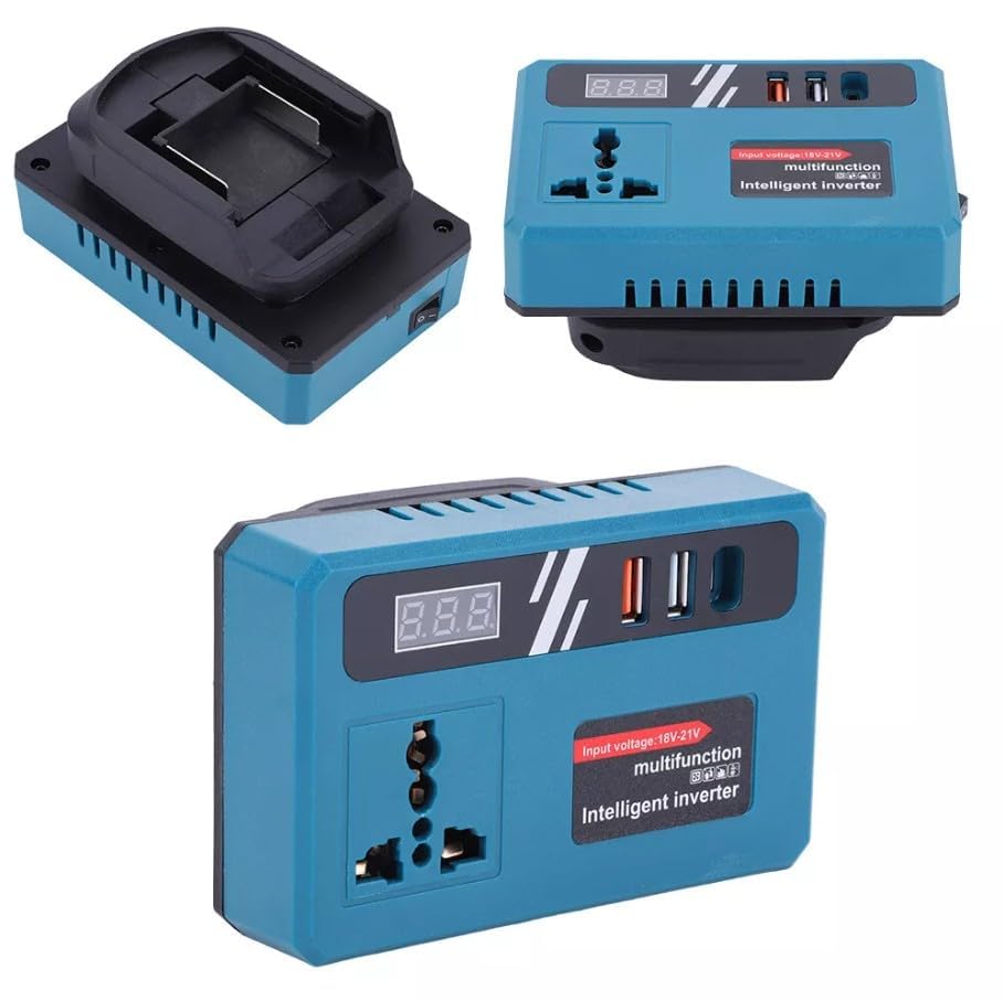 Image of Rechargeable 120W Inverter with Battery & Charger | 21V Input to 220V AC Output | Intelligent Dual Engine Power Converter | Up to 24 Hours for 1 Device & Up to 6 Hours for Multiple Devices