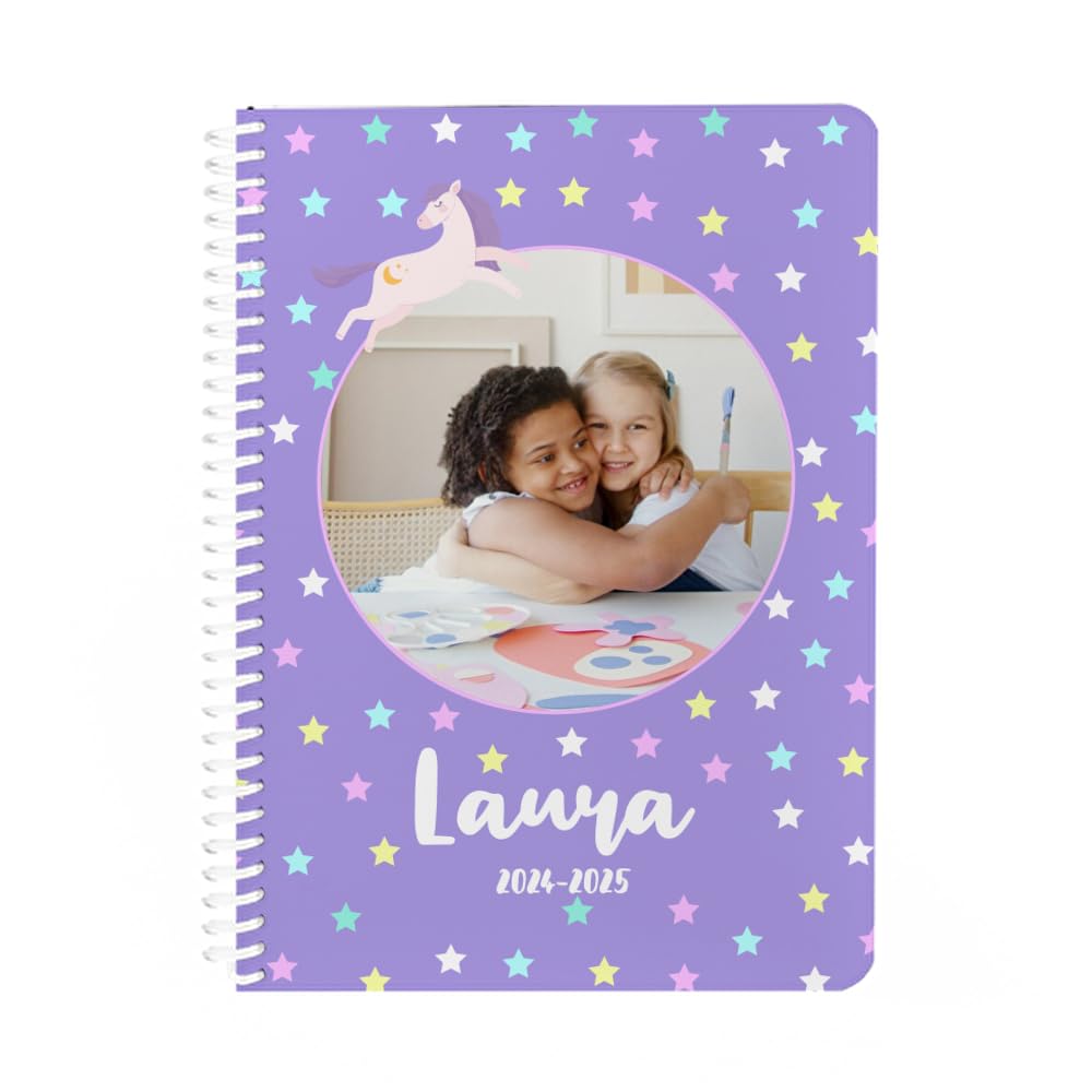 Quaderno A5 Personalizzabile A Spirale - 100 Pagine A Quadretti Da 80gr, Copertina Personalizzata - Foto 4