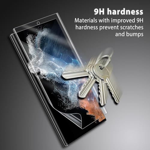 Image of SHILD Silicone - (2 Pack Screen Protector Guard for Samsung S22 Ultra (6.8-inch Screen Size) | Transparent Screen Guard For Galaxy S22 Ultra Fingerprint Support /S PEN Compatible /HD