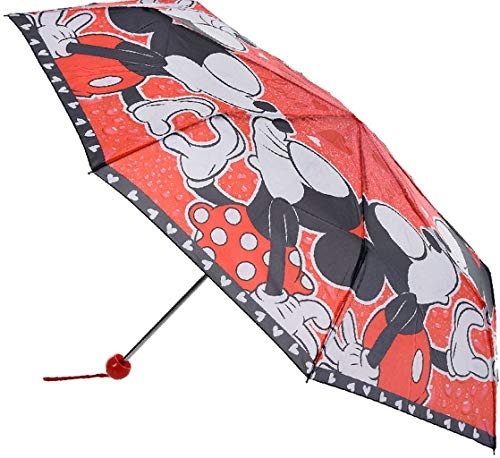 Preisvergleich Produktbild Disney Minnie Maus Regenschirm faltbar mit Schutztasche